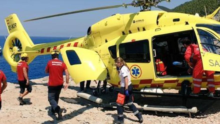 Rettungshubschrauber im Einsatz.