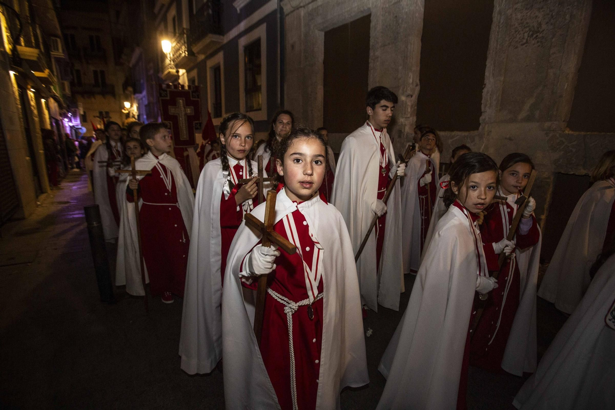 Procesión nocturna del Divino Amor "La Marinera" por las calles del barrio de Alicante