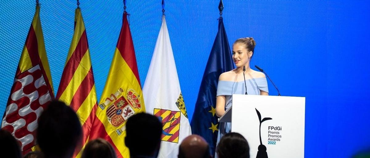La Princesa Leonor, en los Premios Princesa de Girona.