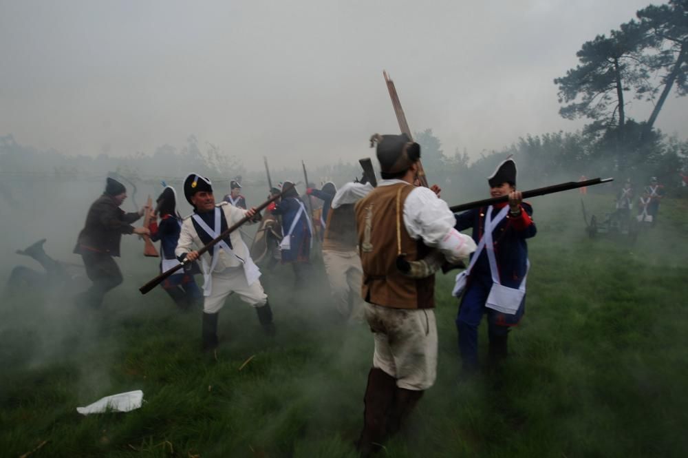 La lluvia no amilanó a los combatientes valgueses, que avasallaron a las tropas francesas hasta su rendición.