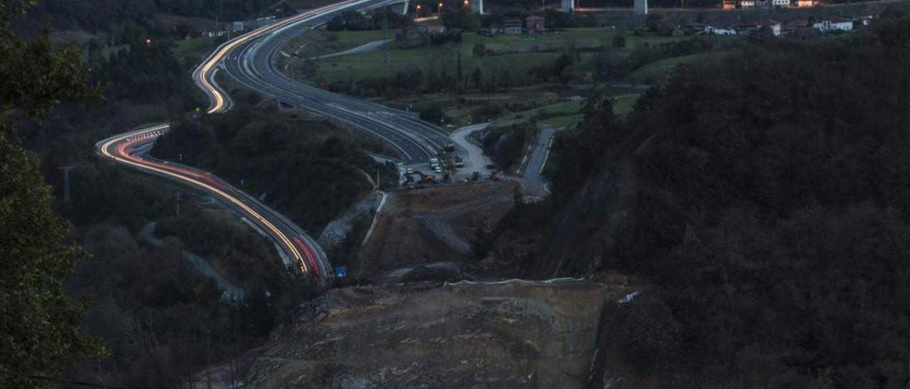 Obras en el tramo Cornellana-Salas de la Autovía del Suroccidente