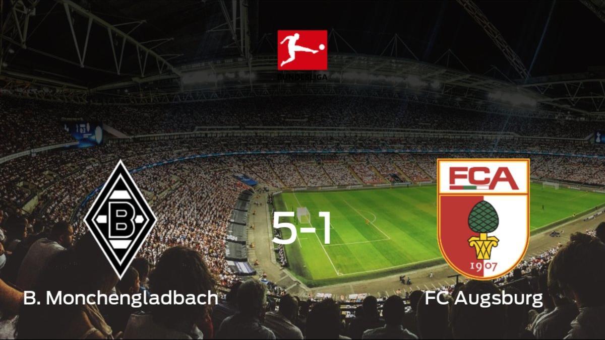 El Borussia Monchengladbach se pasea ante el FC Augsburg sin apenas obstáculos (5-1)