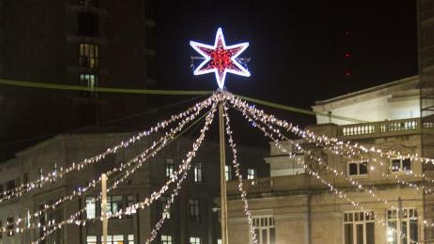 Luces navideñas en Oviedo