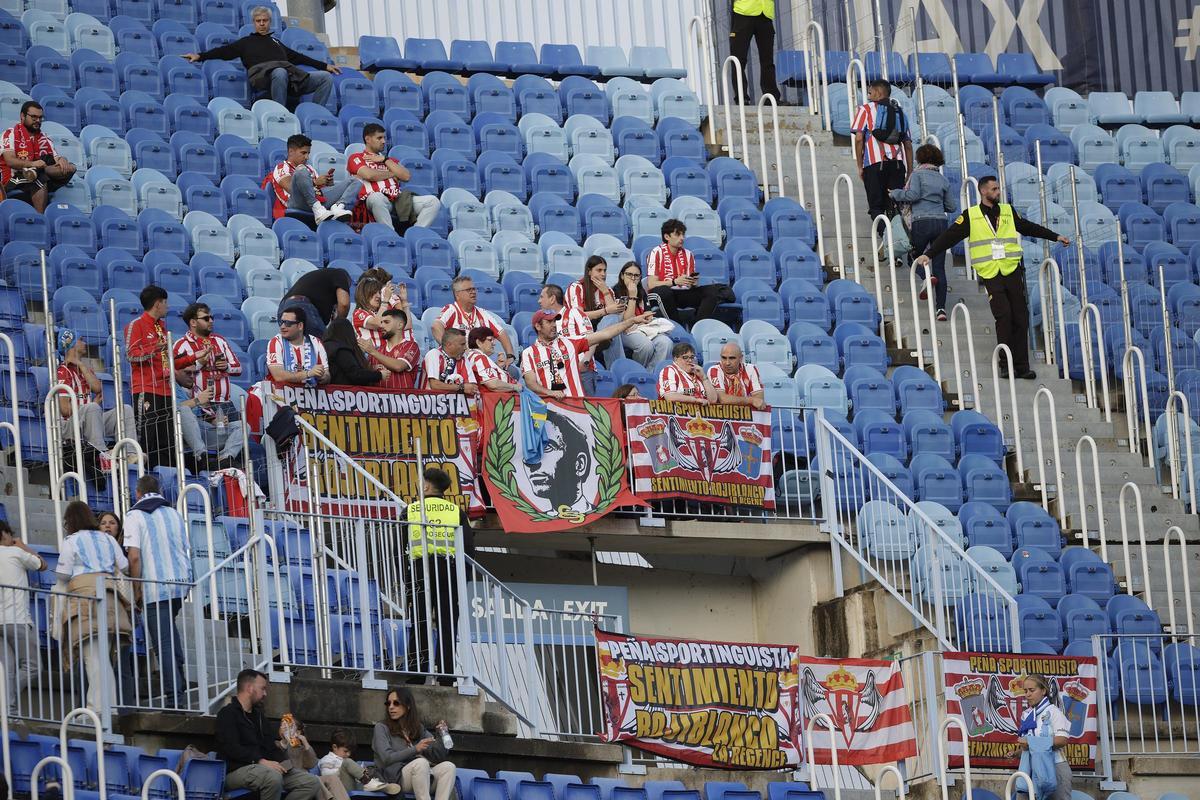 Imágenes del encuentro entre el Málaga y el Sporting