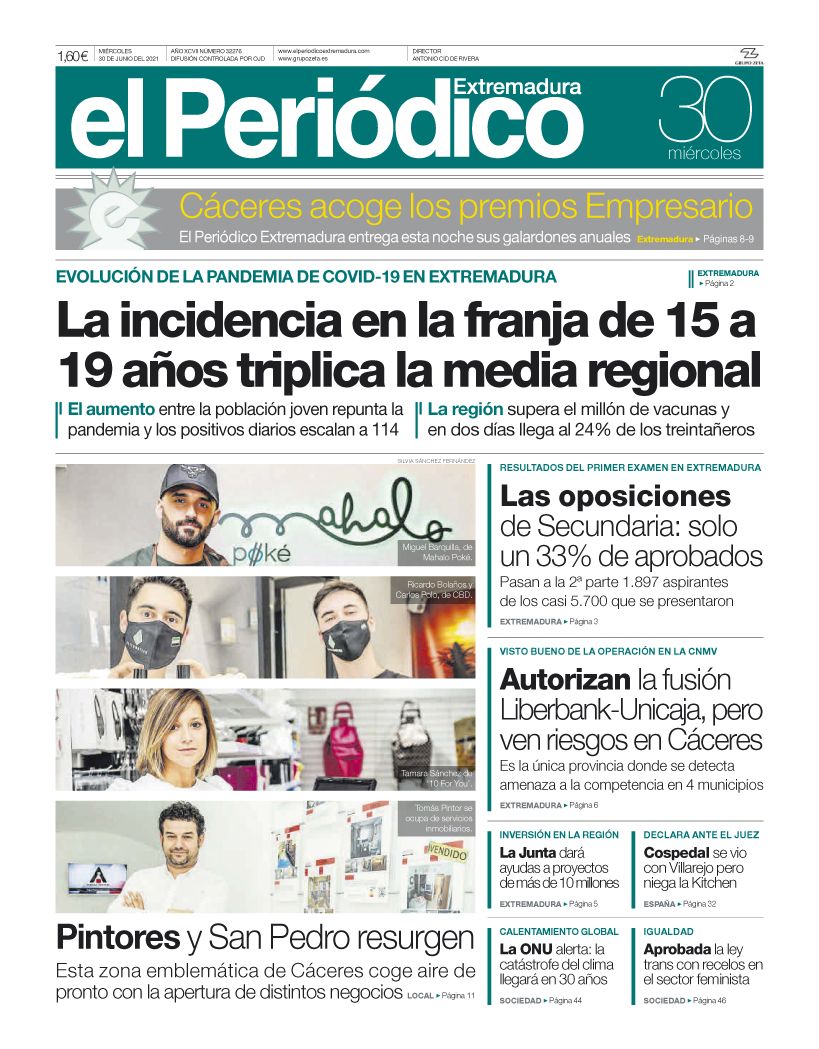 Consulta la portada correspondiente al día 30 de junio del 2021