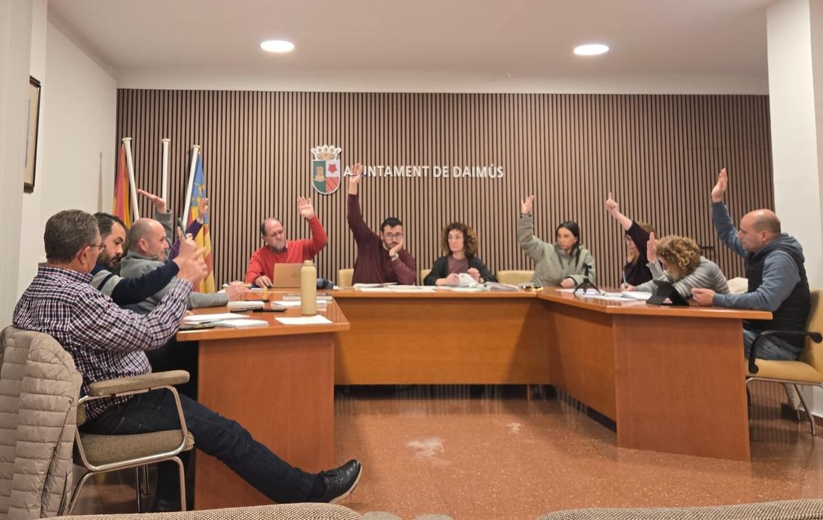 Pleno de Daimús del pasado 12 de marzo.