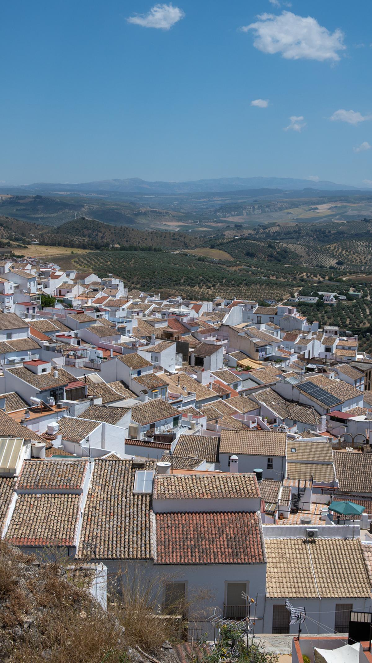 Casas, tejados y serranía de Olvera