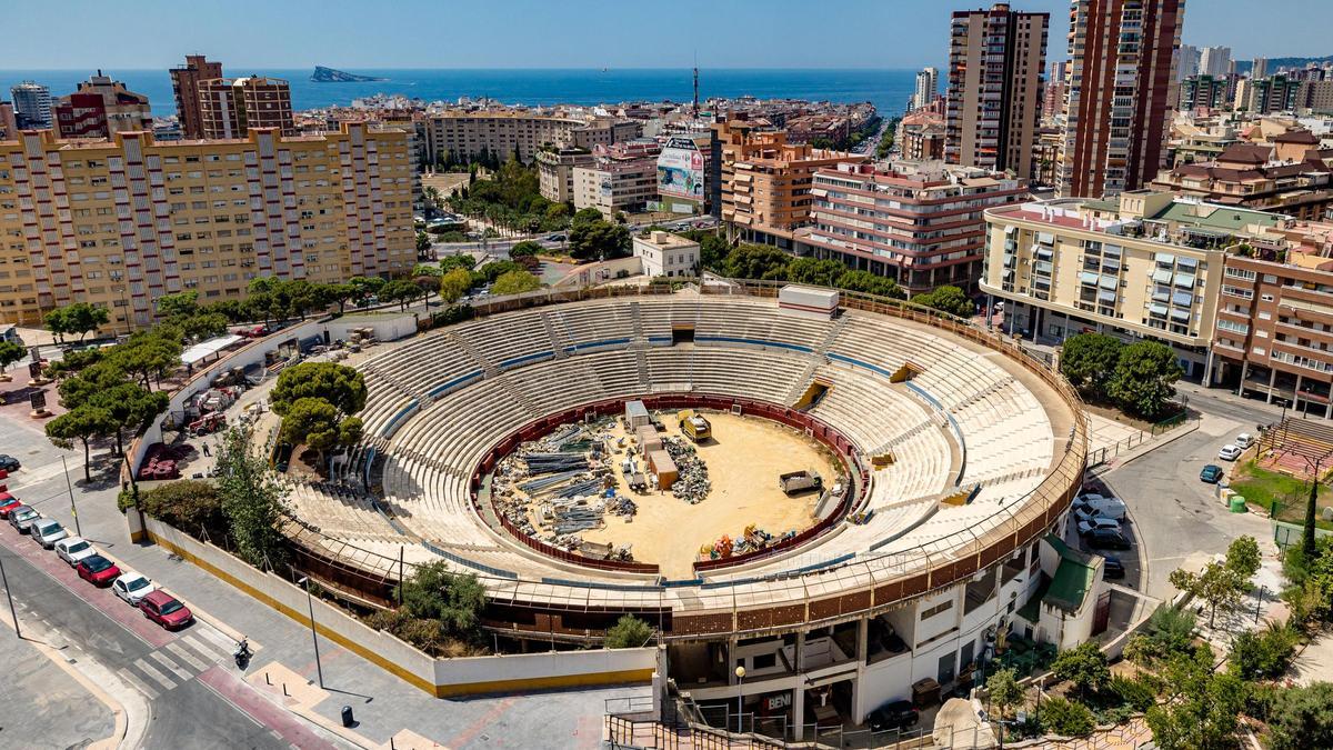 La plaza de toros de Benidorm, sin uso, en una imagen de archivo.