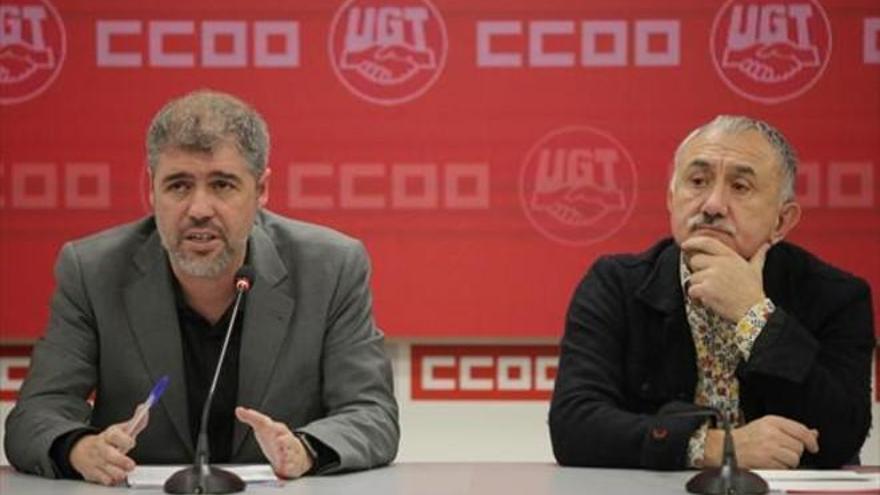 CCOO y UGT reclama un acuerdo de izquierdas para evitar elecciones