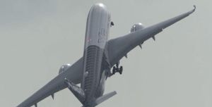 El despegue casi vertical del Airbus A350 durante la feria de la ILA de Berlín, a finales de abril