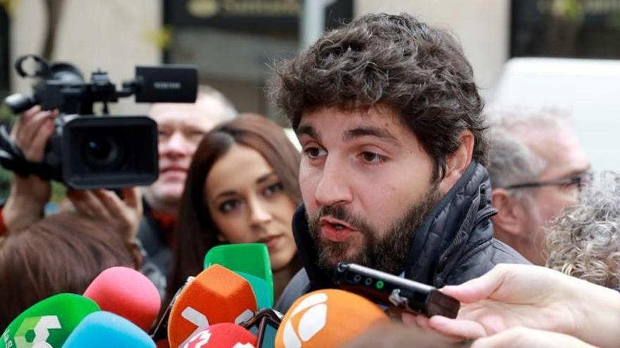 Fernando López Miras, ayer, en la sede del PP en Madrid.