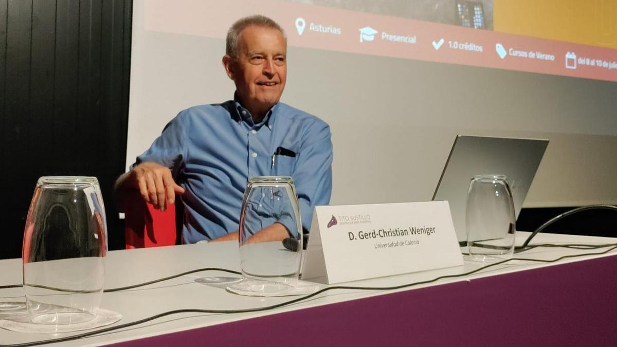 Gerd Christian Weniger, este miércoles, en Ribadesella.