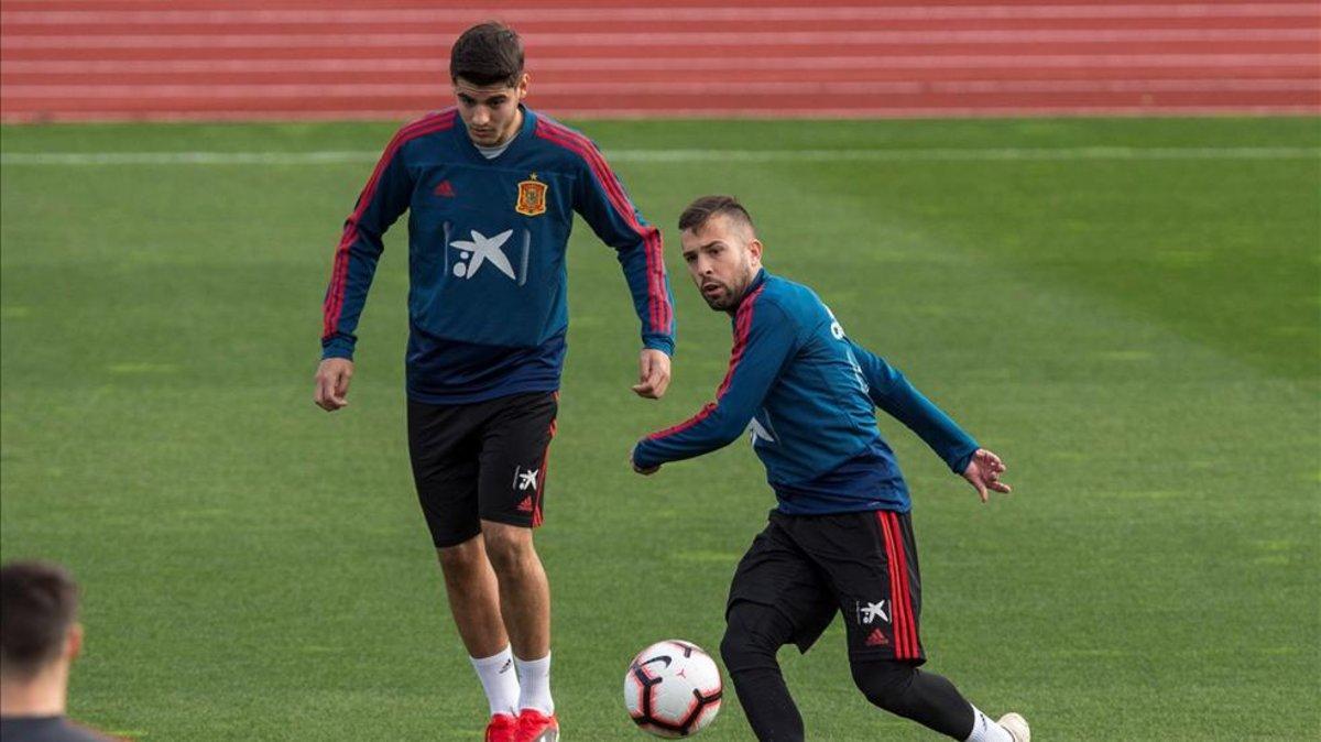 Jordi Alba ocupa el lateral izquierdo contra Croacia