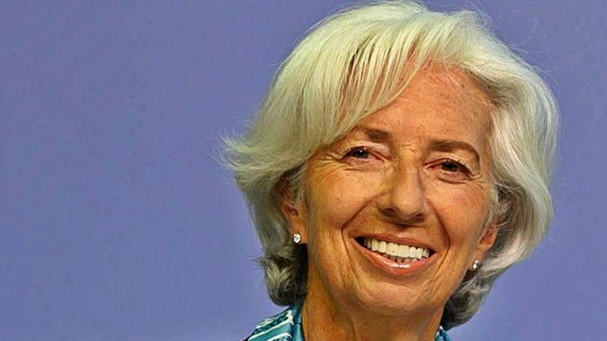 Christine Lagarde, presidenta del BCE, ayer.