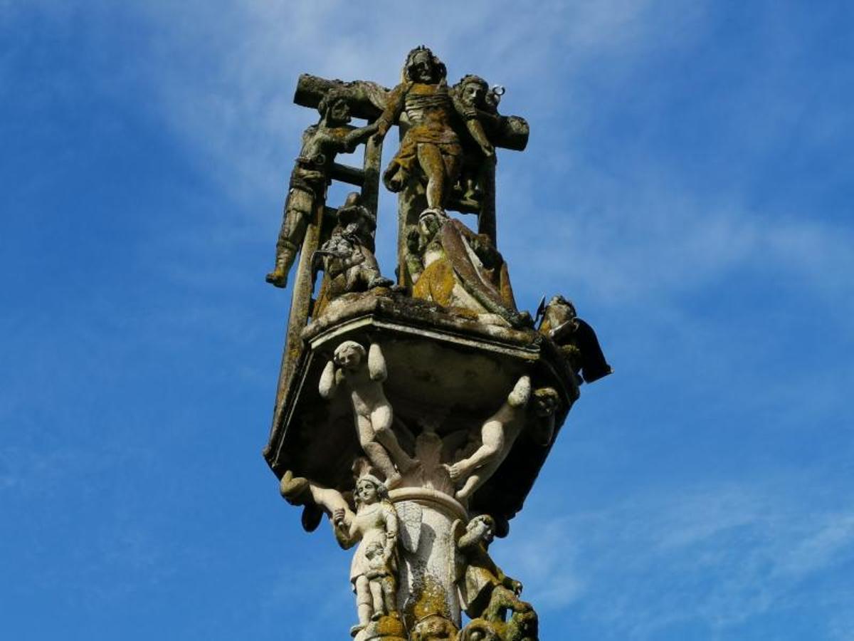Detalle del Cruceiro do Hío, en Cangas.