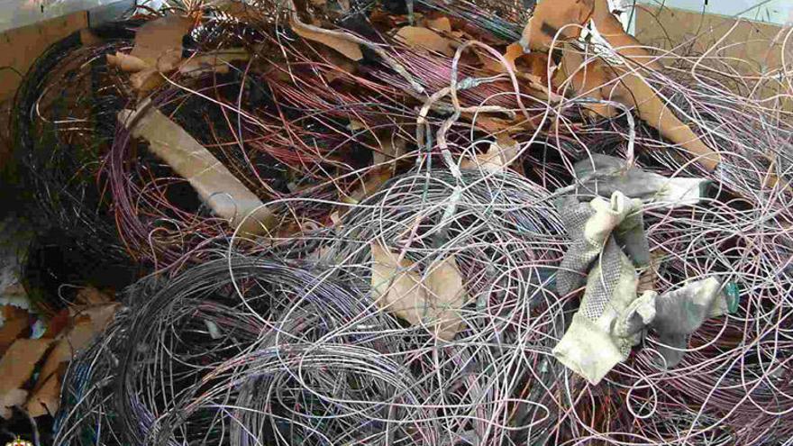 Material de cobre aprehendido en otra operación.