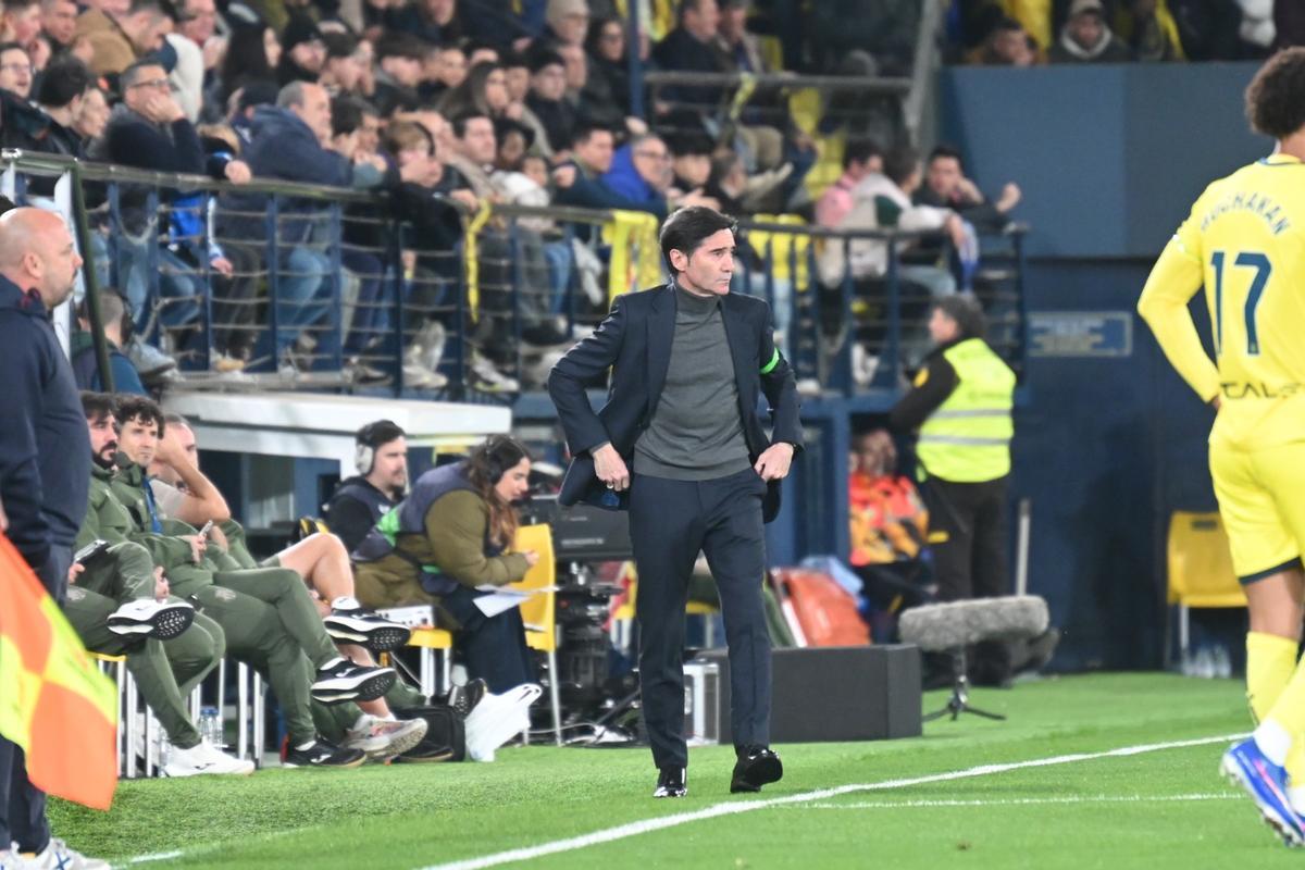 Marcelino, en el Villarreal-Espanyol