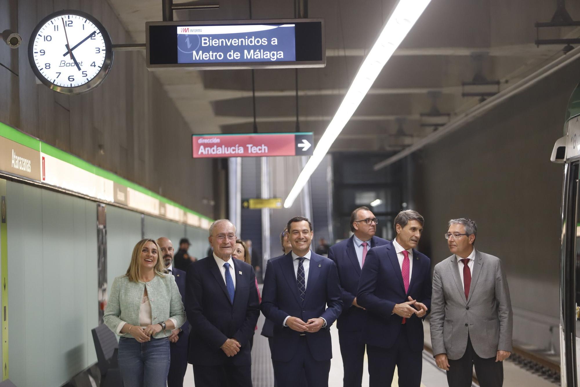 Inauguración de la ampliación del metro de Málaga hasta el Centro