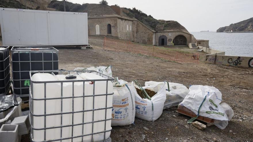 Avanzan las obras en la Batería de San Leandro de Cartagena para cumplir los plazos