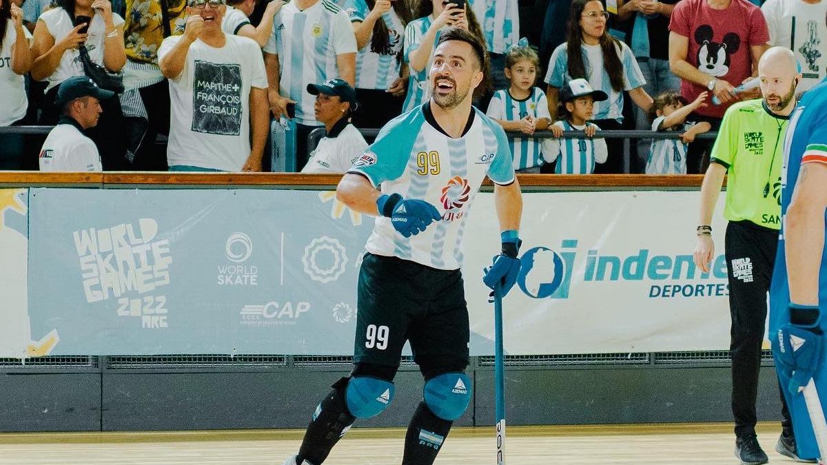 Encuentro entre Argentina e Italia del Campeonato del Mundo de hockey
