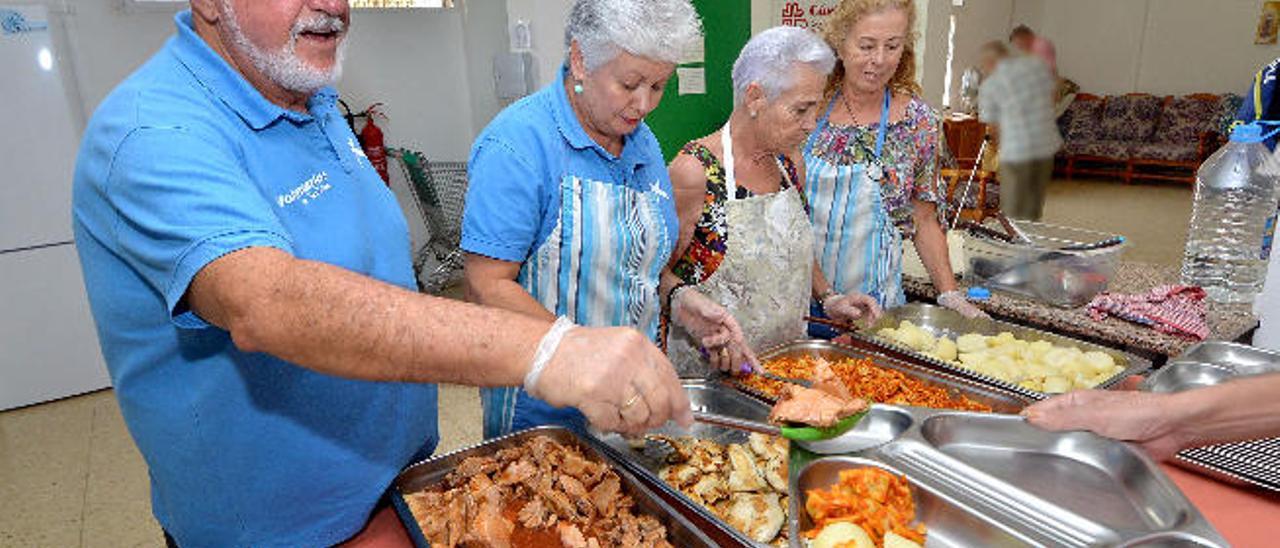 En el comedor del centro.