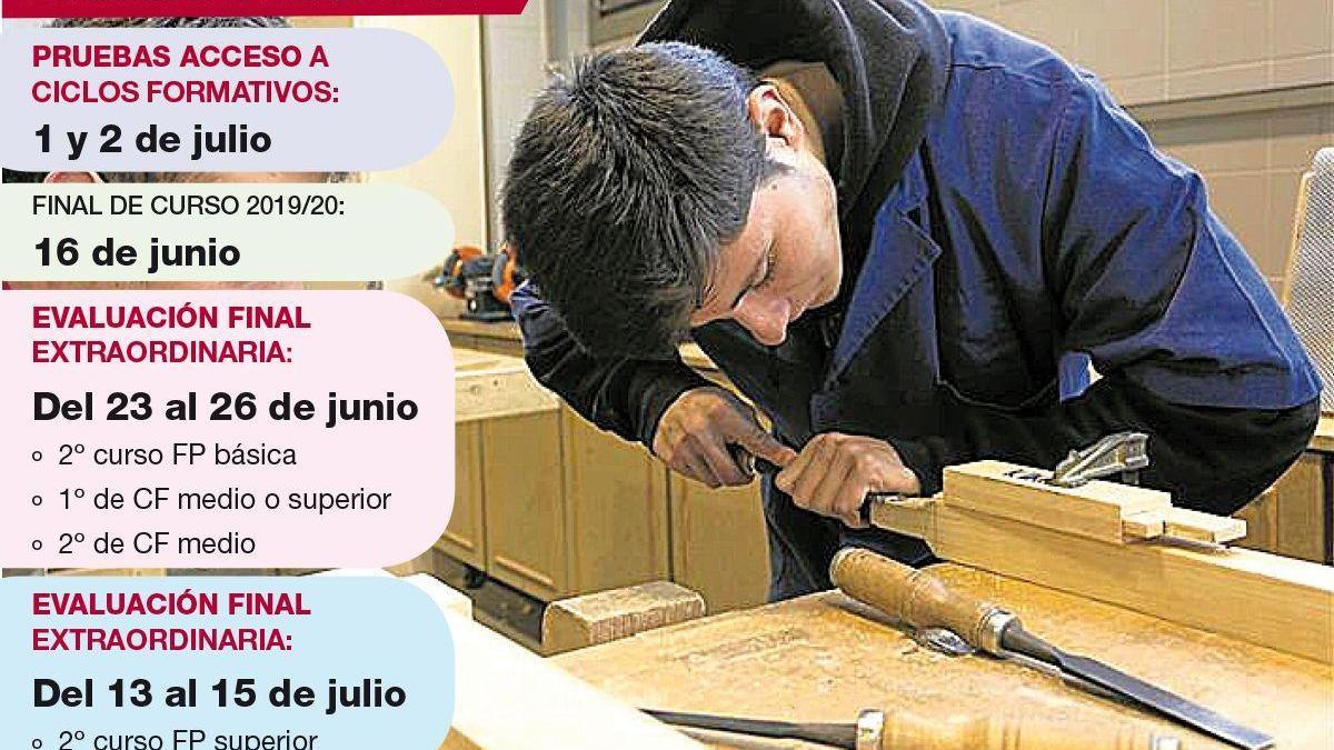 Educación flexibiliza el final de curso en FP y convoca pruebas de acceso a los ciclos