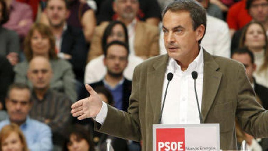 Zapatero durante su intervención.