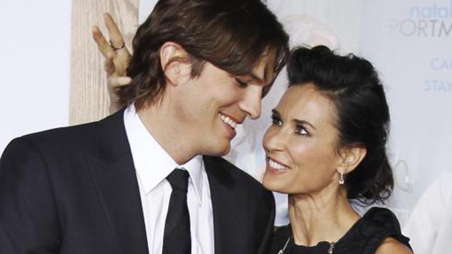 Ashton Kutcher y Demi Moore cuando eran un matrimonio feliz.