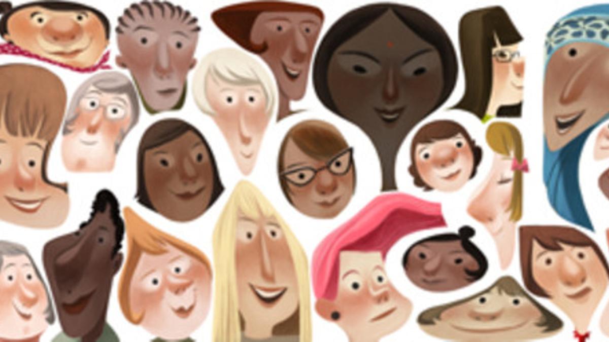 El 'doodle' de Google dedicado a las mujeres.