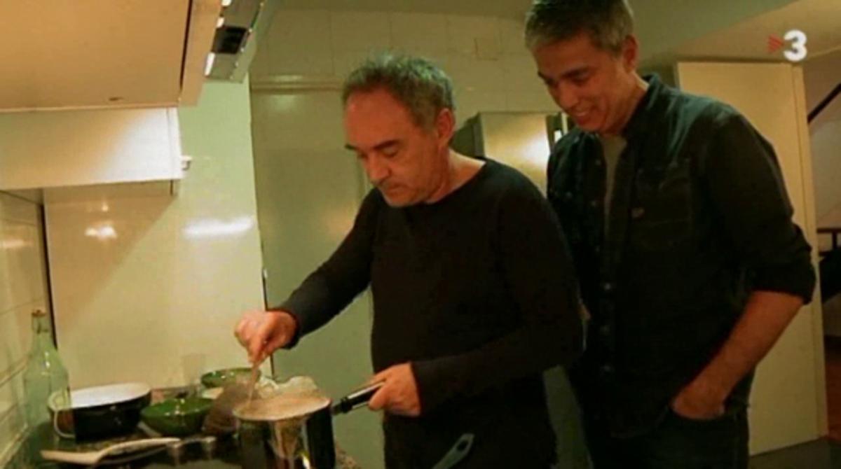 Adrià es va fer un tip de riure davant l’escàs art culinari d’Om (TV-3).