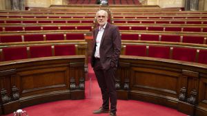 El letrado del Parlament Joan Ridao en el hemiciclo.