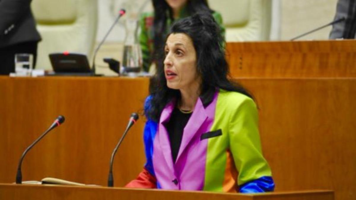 La concejala de Plasencia Isa Blanco, en la Asamblea de Extremadura.