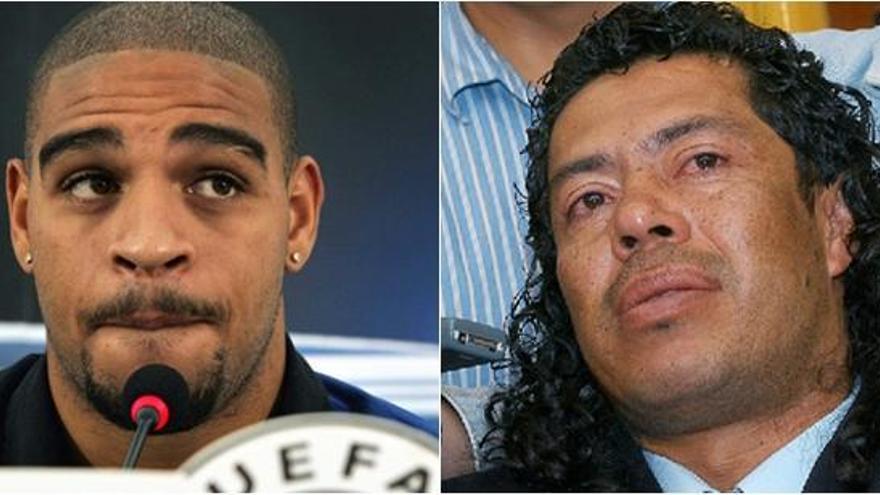 Adriano y René Higuita.