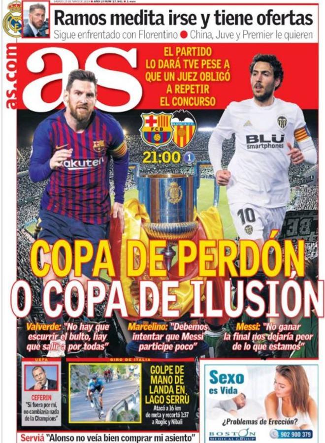 Las portadas de la prensa deportiva el 25 de mayo de 2019