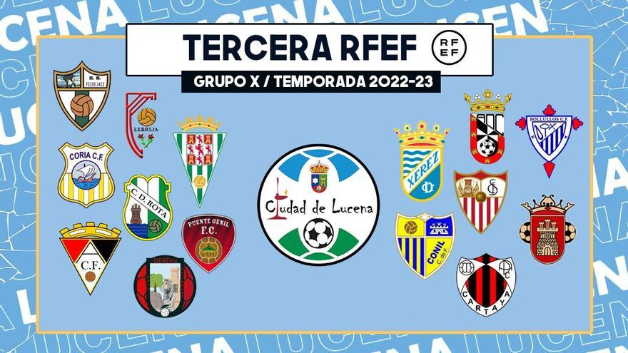 Cuadro de los equipos que participarán en el Grupo 10 de la Tercera RFEF para la temporada 22-23.