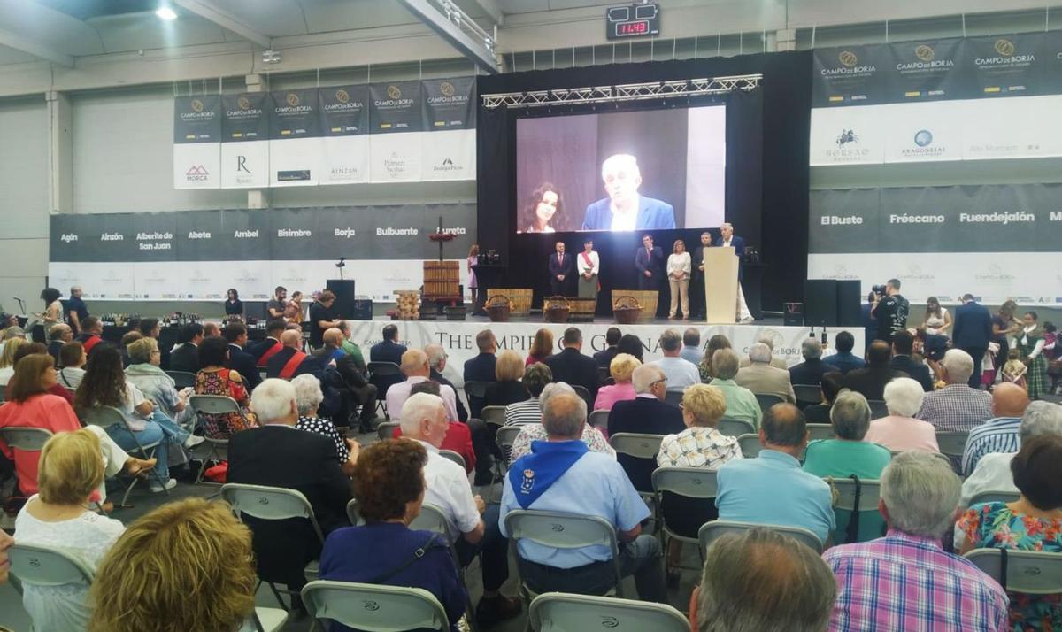 El nuevo consejero de Agricultura, Ángel Samper, en la Fiesta de la Vendimia de Campo de Borja. | X