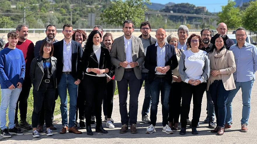 Representants d'ERC que han presentat la proposta de mobilitat en una convocatòria a Sant Vicenç