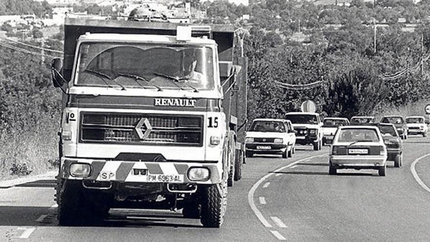 La carretera de Sant Antoni en julio de 1993.