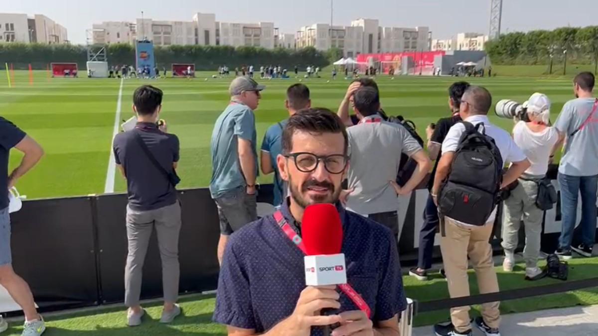 España se ejercita en su segundo entrenamiento en Doha