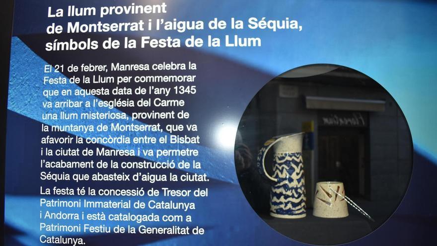 Manresa renova la llàntia i la gerra de la Llum i les exposa a l&#039;oficina de Turisme