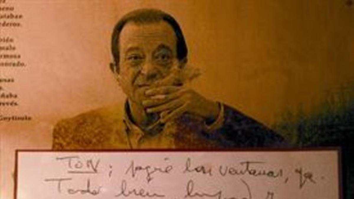 Nota manuscrita de José Agustín Goytisolo el día de su muerte, el 19 de marzo de 1999.