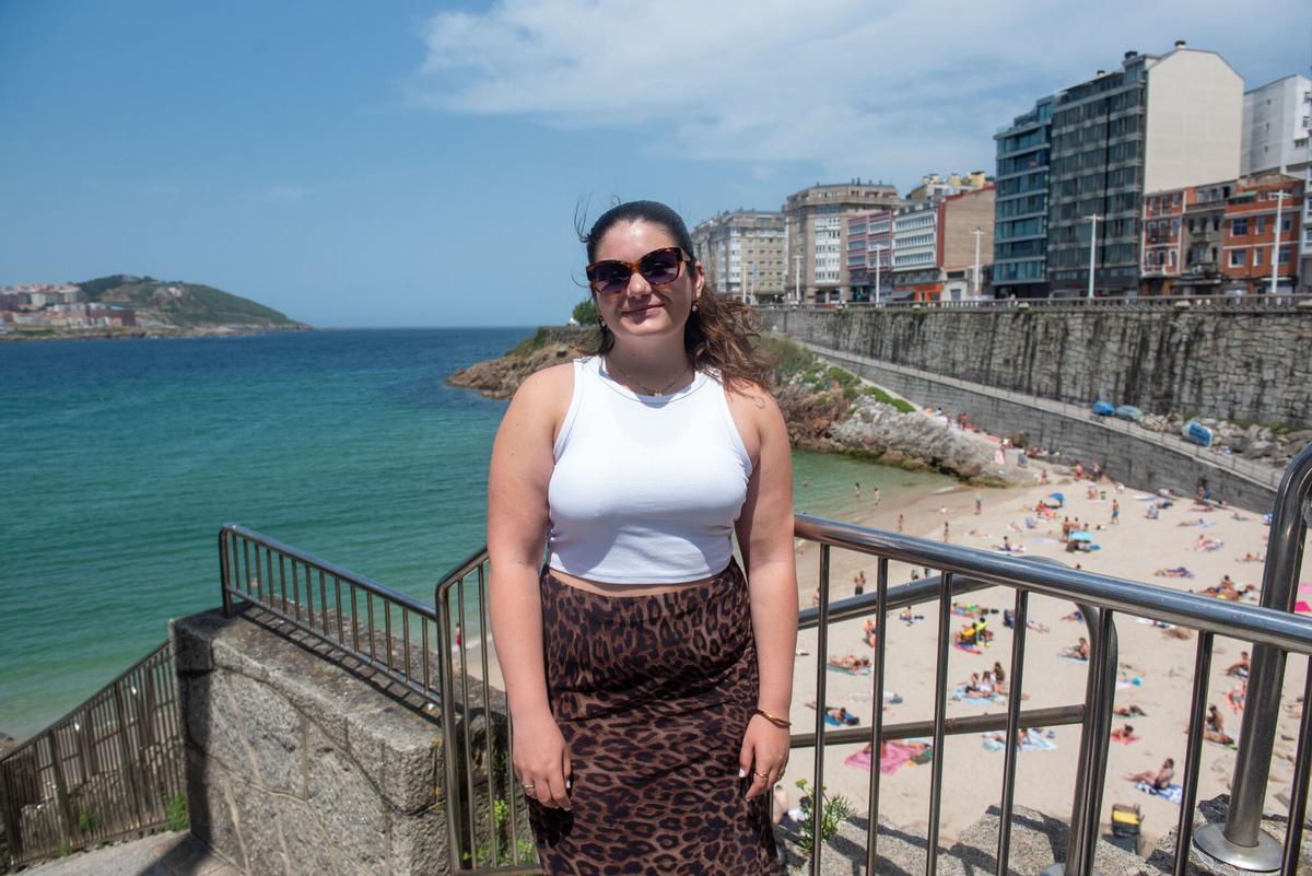 Sara Cereijo, usuaria de la playa del Matadero