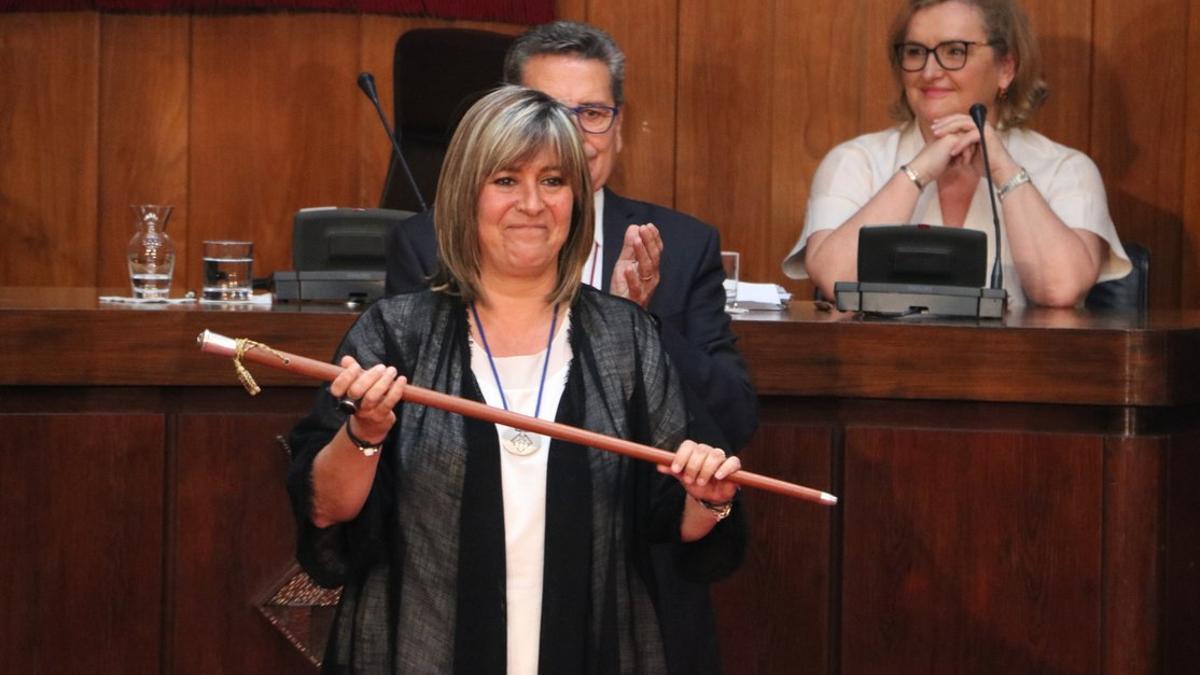 Núria Marín ha alzado la vara este sábado en L'Hospitalet por tercera vez consecutiva