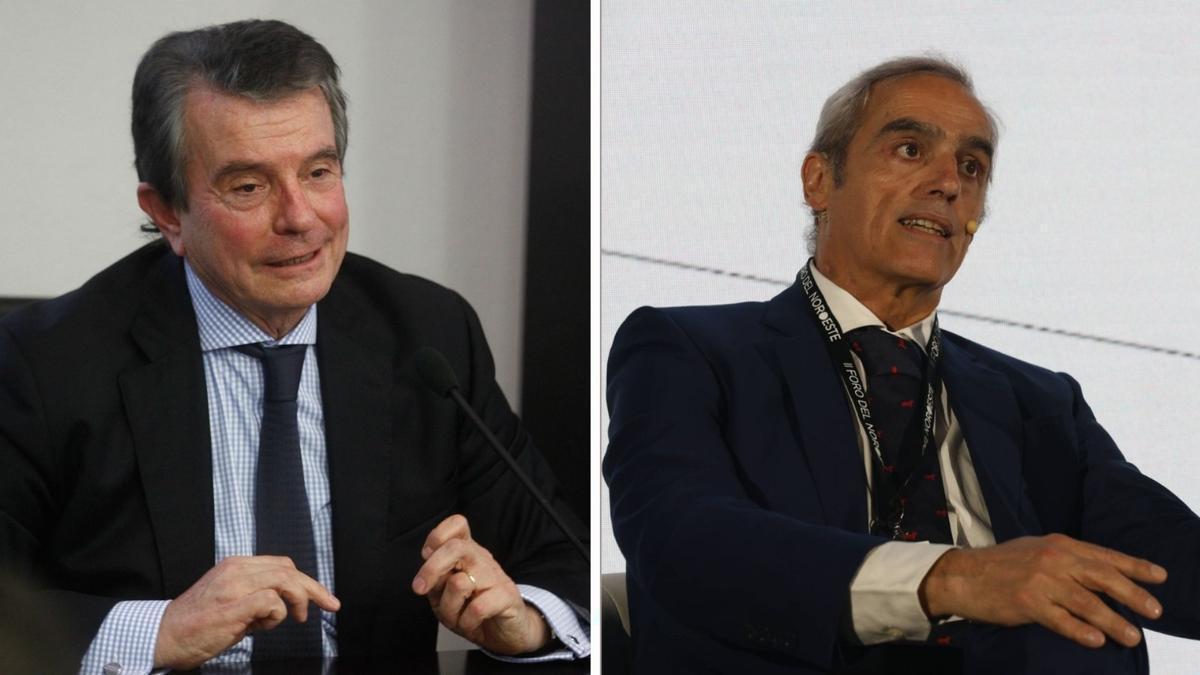 A la izquierda, Antonio Catalán, dueño de AC Hoteles; a la derecha, Jacobo Cosmen, presidente de Alsa.