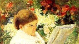Mujer leyendo en el jardín, de Mary Cassat.