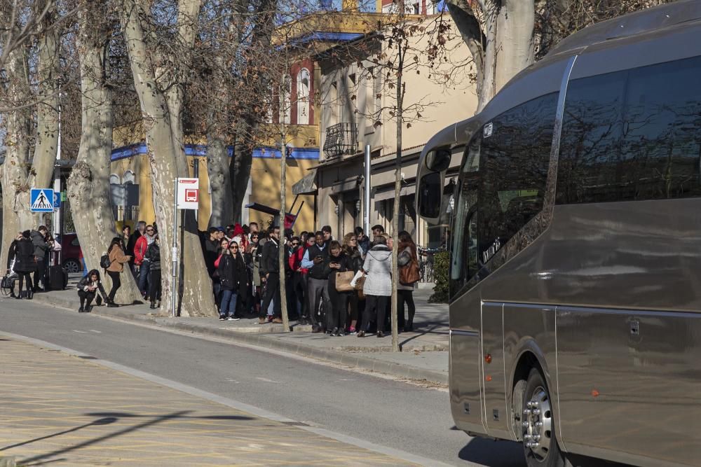 Tall de circulació de trens de les línies R11 i RG1 entre Girona i Caldes per un acte vandalisme