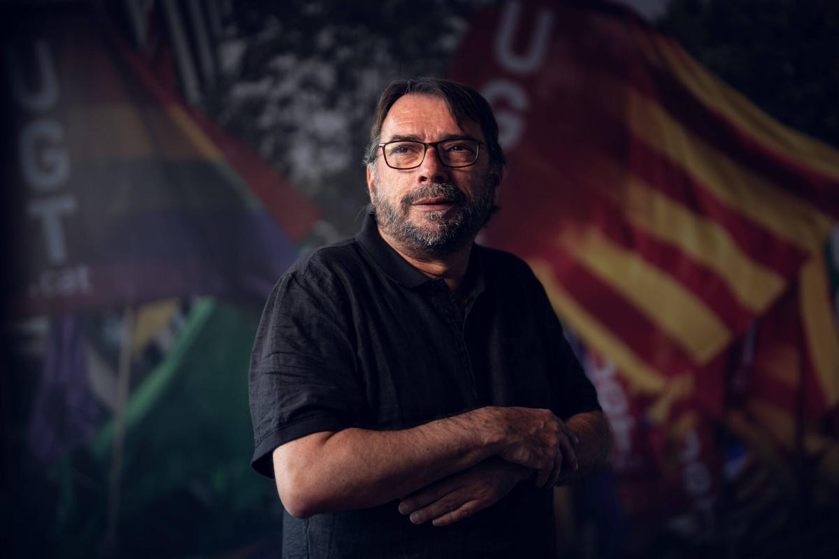 Entrevista rápida con Camil Ros, secretario general de UGT Catalunya, durante una conversación sobre la actualidad laboral y sindical. Foto: Zowy Voeten / El Periódico