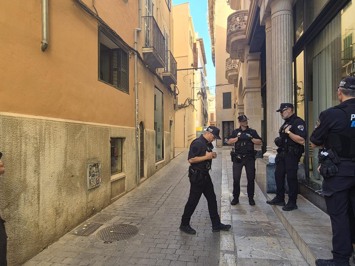 Derrumbe de un edificio en la calle Can Campaner de Palma