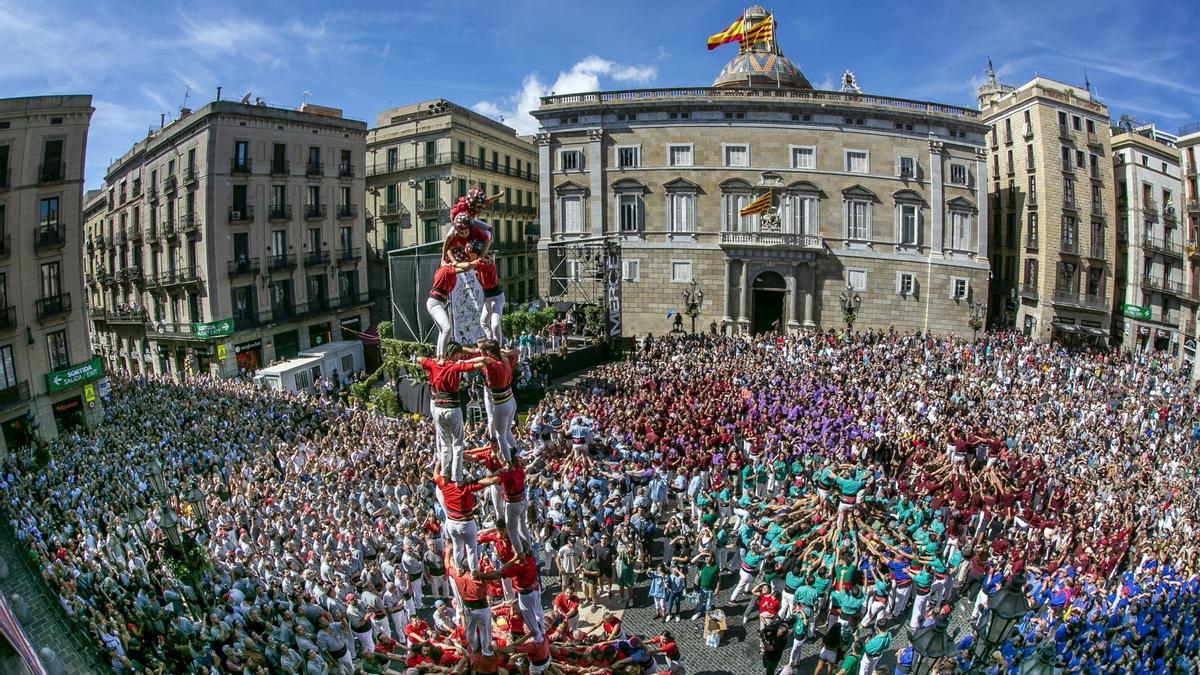 La Diada Castellera de la Mercè reúne las ocho colles de Barcelona