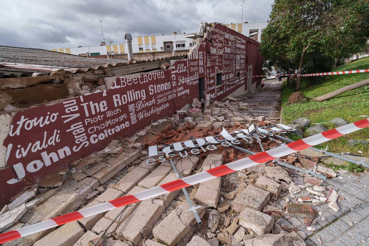 Daños causados por el vendaval